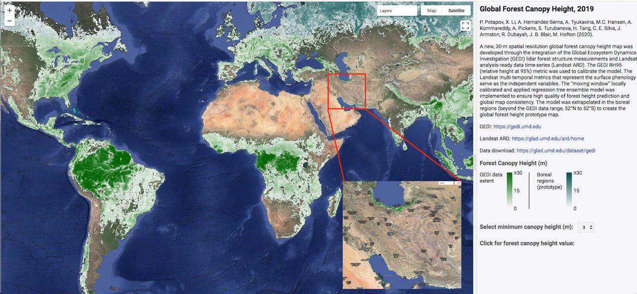 نقشه جدید پوششهای جنگلی در دنیا  با قدرت تفکیک ۳۰ متر